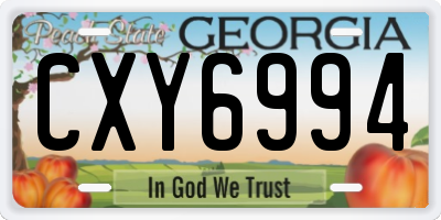 GA license plate CXY6994