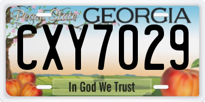 GA license plate CXY7029