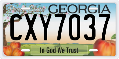 GA license plate CXY7037