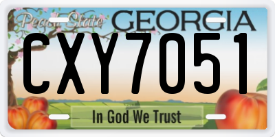 GA license plate CXY7051