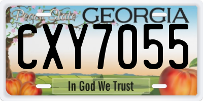 GA license plate CXY7055