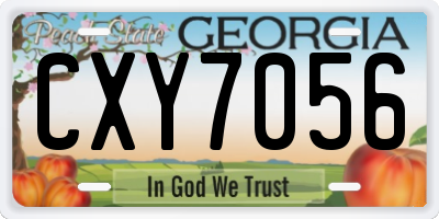GA license plate CXY7056