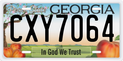GA license plate CXY7064