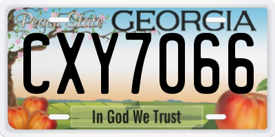 GA license plate CXY7066