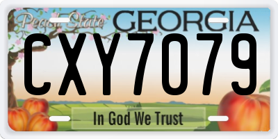 GA license plate CXY7079