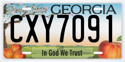 GA license plate CXY7091
