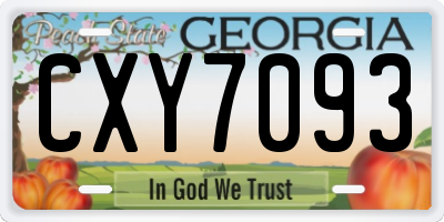 GA license plate CXY7093