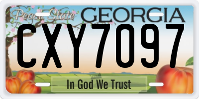 GA license plate CXY7097