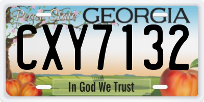 GA license plate CXY7132