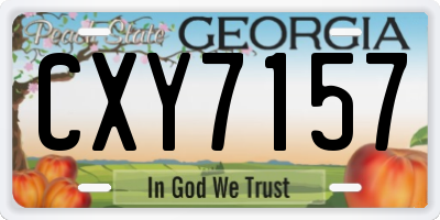 GA license plate CXY7157