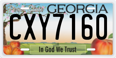 GA license plate CXY7160