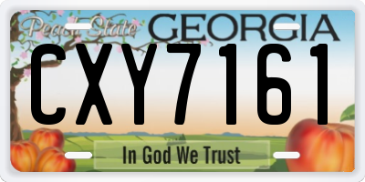 GA license plate CXY7161