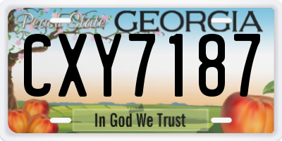 GA license plate CXY7187