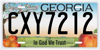 GA license plate CXY7212