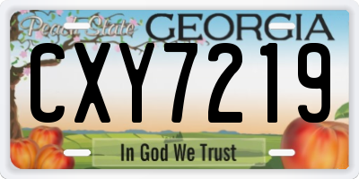 GA license plate CXY7219
