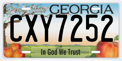 GA license plate CXY7252