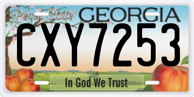 GA license plate CXY7253