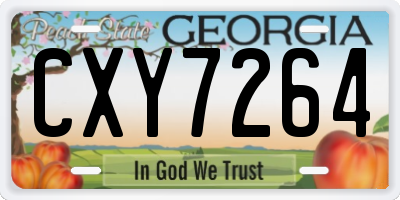 GA license plate CXY7264