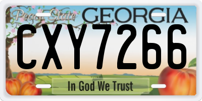 GA license plate CXY7266