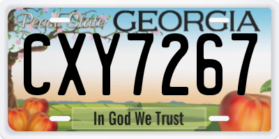 GA license plate CXY7267