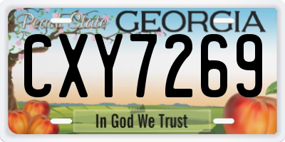 GA license plate CXY7269