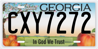 GA license plate CXY7272