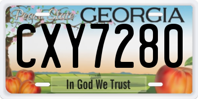 GA license plate CXY7280