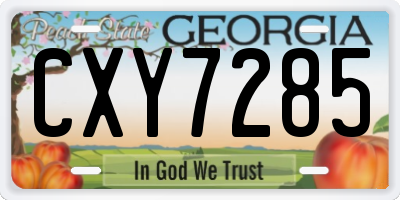 GA license plate CXY7285