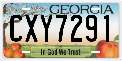 GA license plate CXY7291