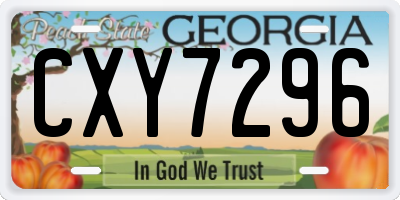 GA license plate CXY7296