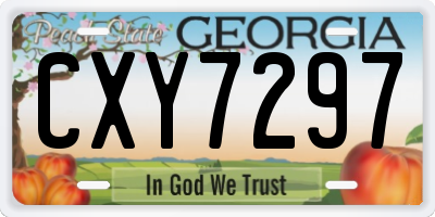 GA license plate CXY7297