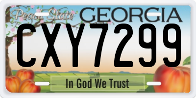 GA license plate CXY7299