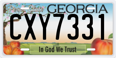 GA license plate CXY7331