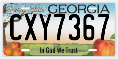 GA license plate CXY7367
