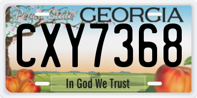 GA license plate CXY7368