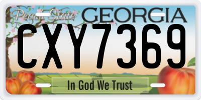 GA license plate CXY7369