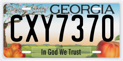 GA license plate CXY7370
