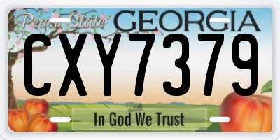GA license plate CXY7379