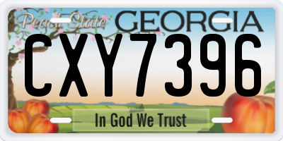 GA license plate CXY7396