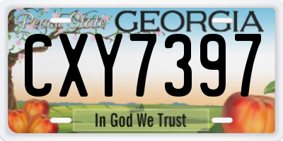 GA license plate CXY7397