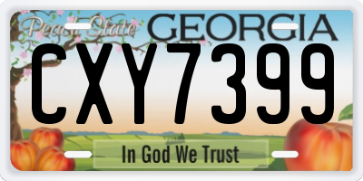 GA license plate CXY7399