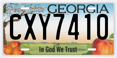 GA license plate CXY7410