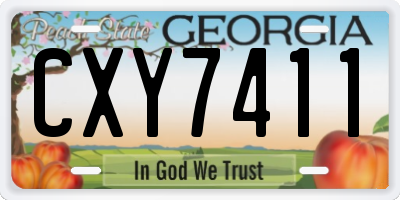GA license plate CXY7411