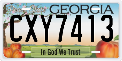 GA license plate CXY7413