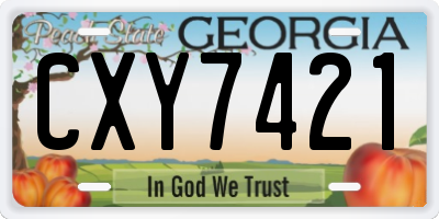 GA license plate CXY7421