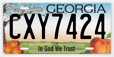 GA license plate CXY7424