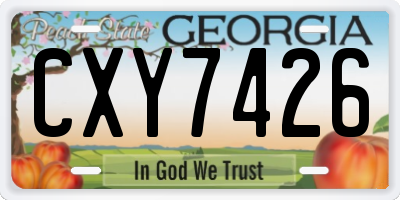 GA license plate CXY7426
