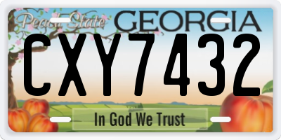 GA license plate CXY7432
