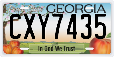 GA license plate CXY7435