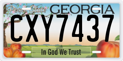 GA license plate CXY7437